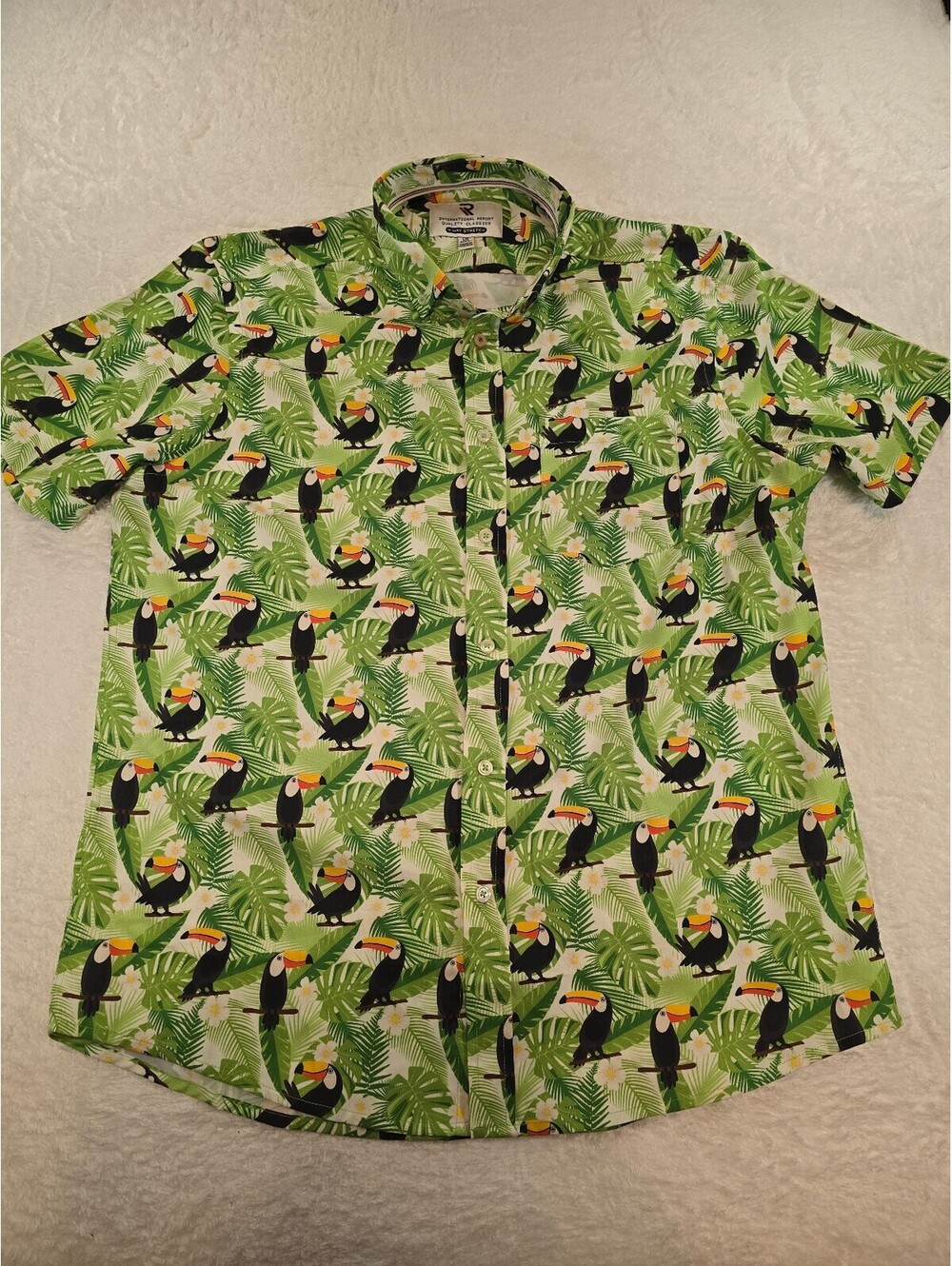 International Report Quality Classics Men's Short Sleeve Toucan Print Shirt L/G